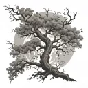 The focal point is a poisoned tree, with twisted, gnarled branches reaching up your arm, symbolizing both life and dange tattoo design idea