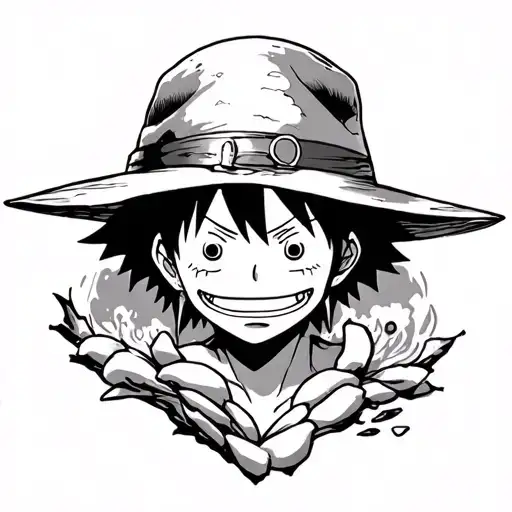 one piece anime tattoo design idea