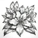 rhododendron tattoo design idea