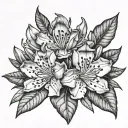 rhododendron tattoo design idea