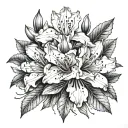 rhododendron tattoo design idea