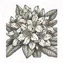 rhododendron tattoo design idea