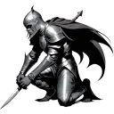 Kneeling Knight tattoo design idea