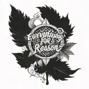 everything happens for reason BROKENHART  tattoo design idea