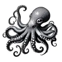 Japanese Octopus tattoo design idea