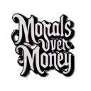 "Morals Over Money" fancy calligraphy PRB cursive writing tattoo design idea