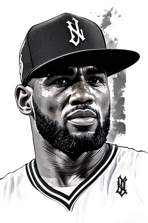 Josh Allen, LeBron James, Aaron Judge tattoo design idea