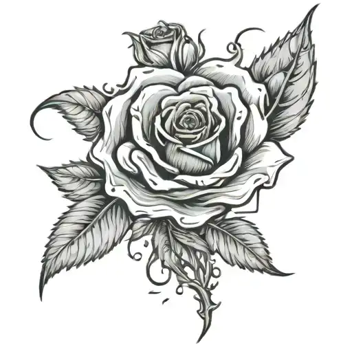 i want a black rose to represent zacs dealth but also want angel wings with the black rose and a standard clock tattoo design idea