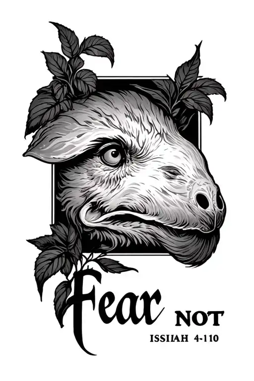 fear not Isaiah 41:10 tattoo design idea