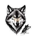Eladio Carrion and a wolf tattoo design idea