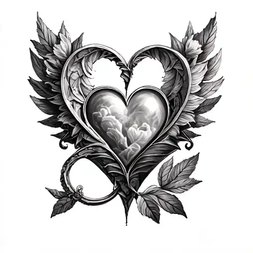 Impossible love symbol tattoo design idea