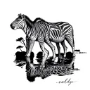 safari scene with animals tattoo design idea