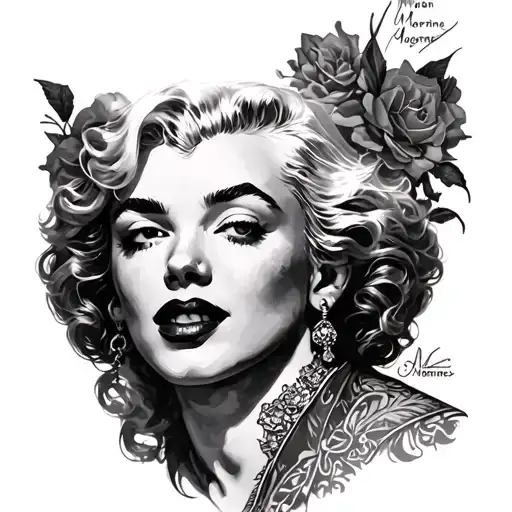 Merlin Monroe tattoo design idea