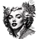 Merlin Monroe tattoo design idea