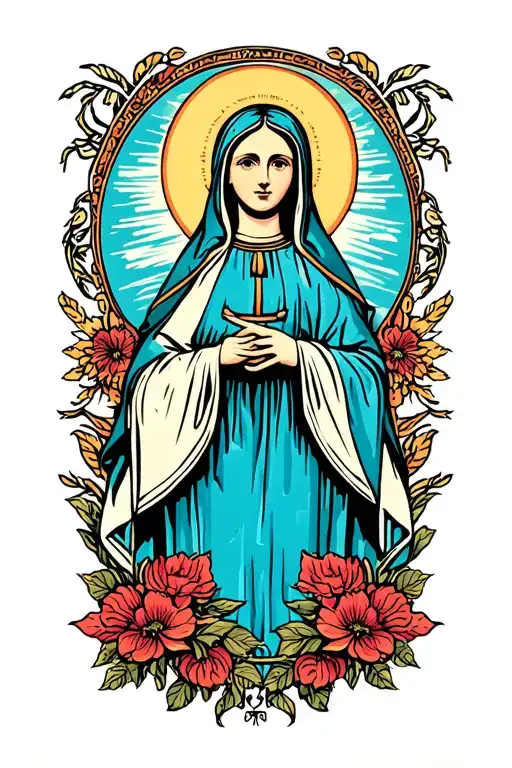 our Lady of Fatima tattoo design idea
