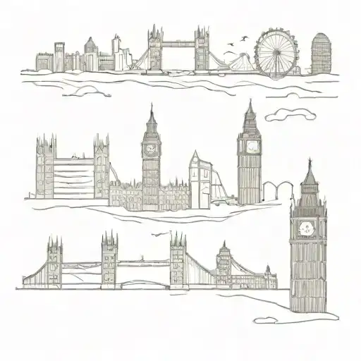london skyline tattoo tattoo design idea