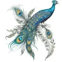 Feathers, Chakra, Peacock tattoo design idea