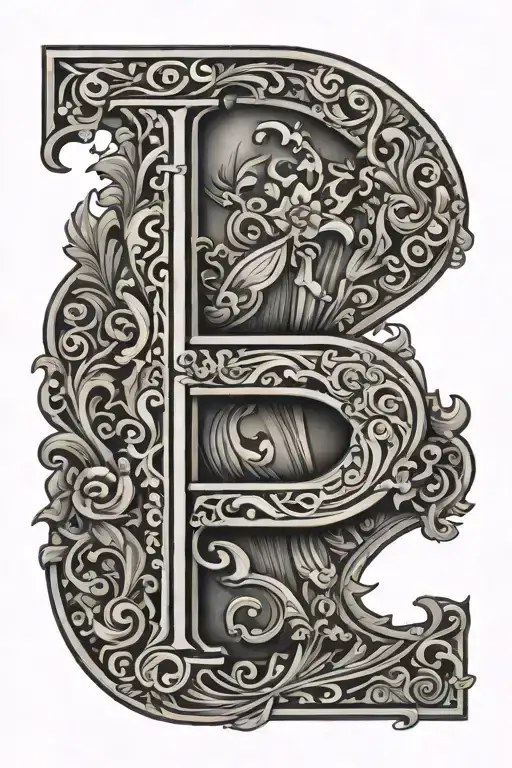 letter i, m and d tattoo design idea