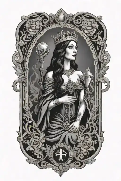 the empress tarot card tattoo design idea