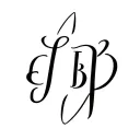 initials E J B P cursive tattoo tattoo design idea