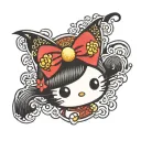 kuromi hello kitty tattoo design idea
