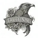 trust no one tattoo design idea
