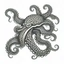 Kraken tentacles tattoo design idea