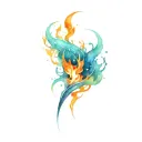 fire Mage tattoo design idea