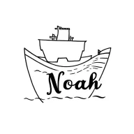 Noah's ark with "Noah" written underneath tattoo design idea