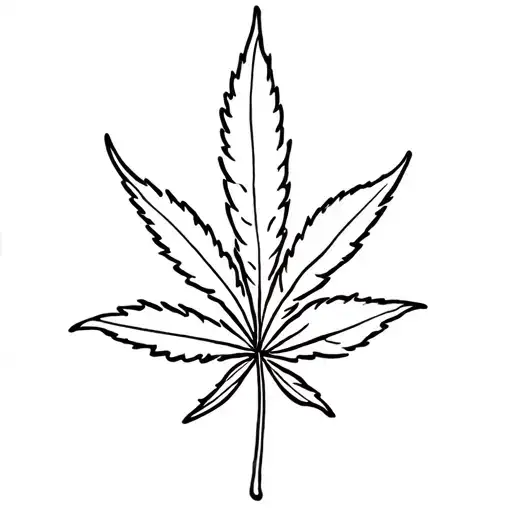 weed leaf tattoo design idea