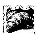 postal stamp with croissant on it  tattoo design idea