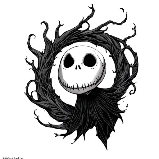 nightmare before Christmas and  the movie up  tattoo design idea