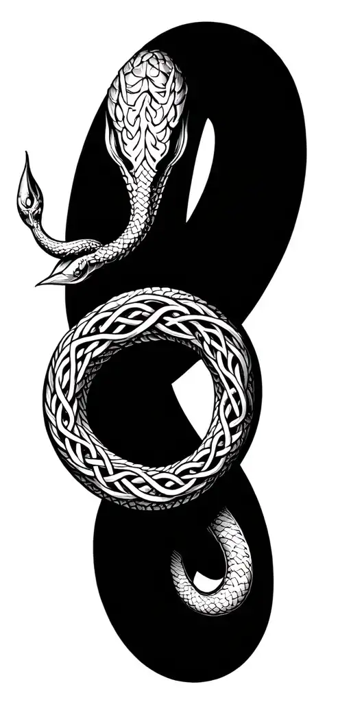 Celtic snake tattoo design idea