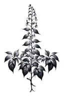 bleeding wisteria flowers tattoo design idea