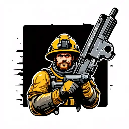 combat Engineer castle tattoo design idea