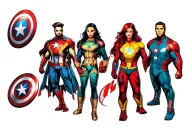 avengers characters tattoo design idea