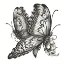 Mens Butterfly tattoo design idea