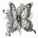 Mens Butterfly tattoo design idea