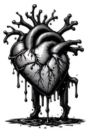 heart on ice (cold hearted person) tattoo design idea