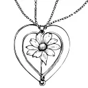 heart shaped locket with flower in it tattoo design idea