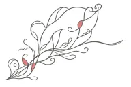 ocean river ruby flute tattoo design idea