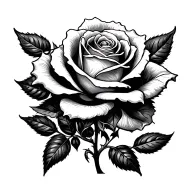 rose growing tattoo design idea