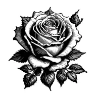 rose growing tattoo design idea
