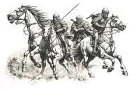 4 horsemen apocalypse tattoo design idea