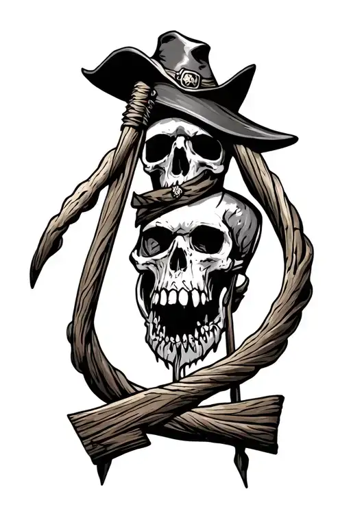Western Gallows tattoo design idea
