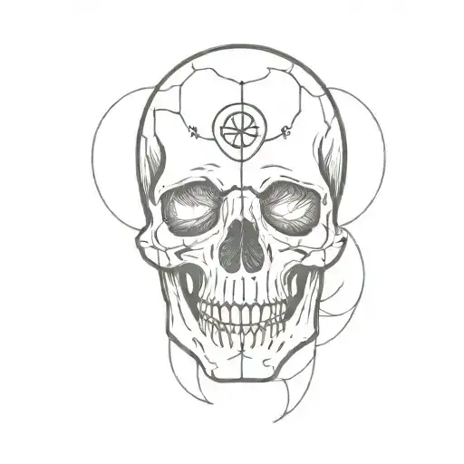 skull hand tattoo design idea