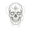 skull hand tattoo design idea