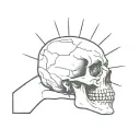 skull hand tattoo design idea