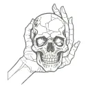 skull hand tattoo design idea
