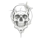 skull hand tattoo design idea